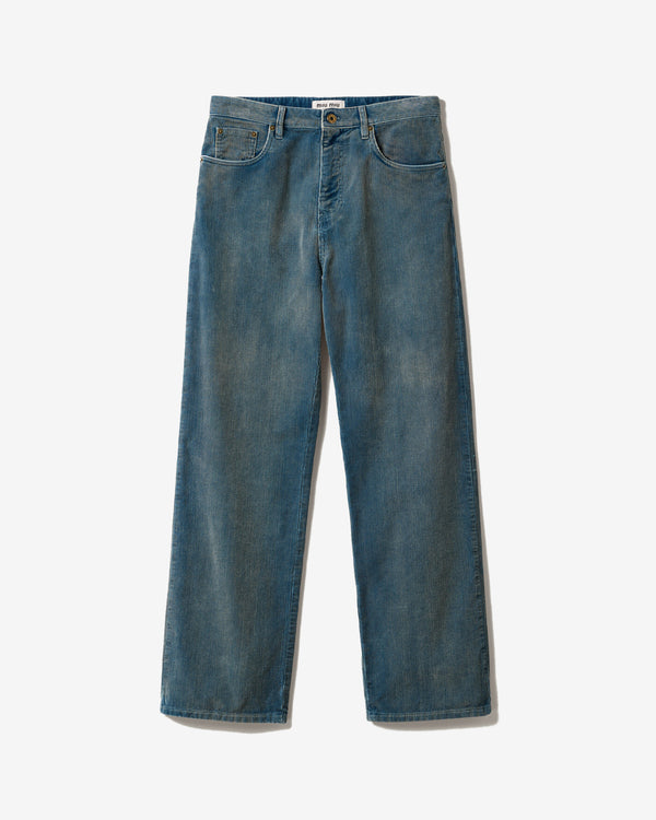 Miu Miu - Washed Corduroy Pants - (Sapphire Blue)