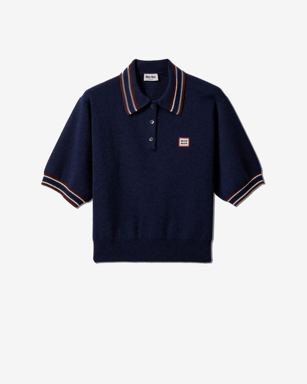 Miu Miu - Wool And Cashmere Polo Sweater - (Navy)