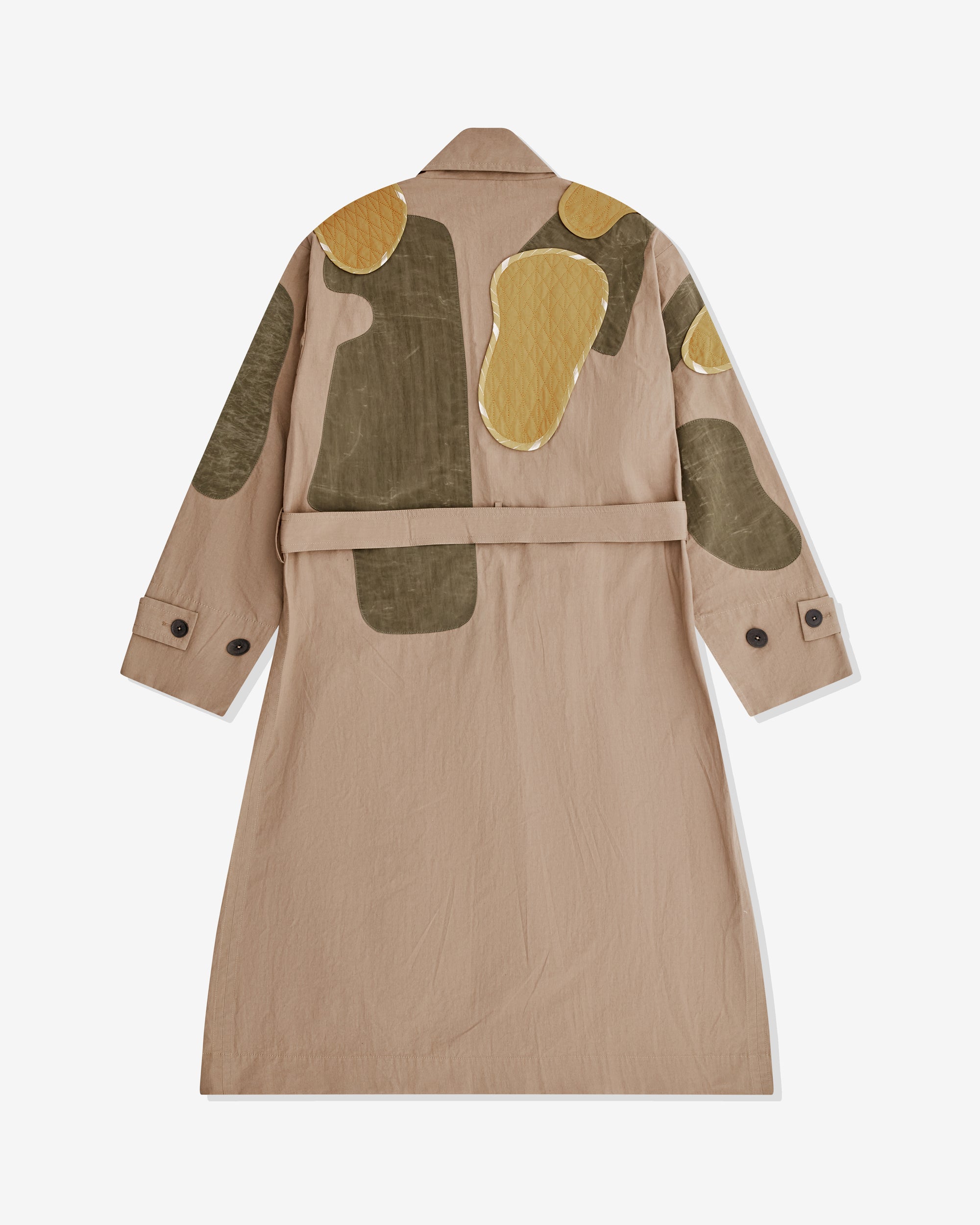 Craig Green: Men’s Utility Patch Trench Coat (Beige) | DSML E-SHOP
