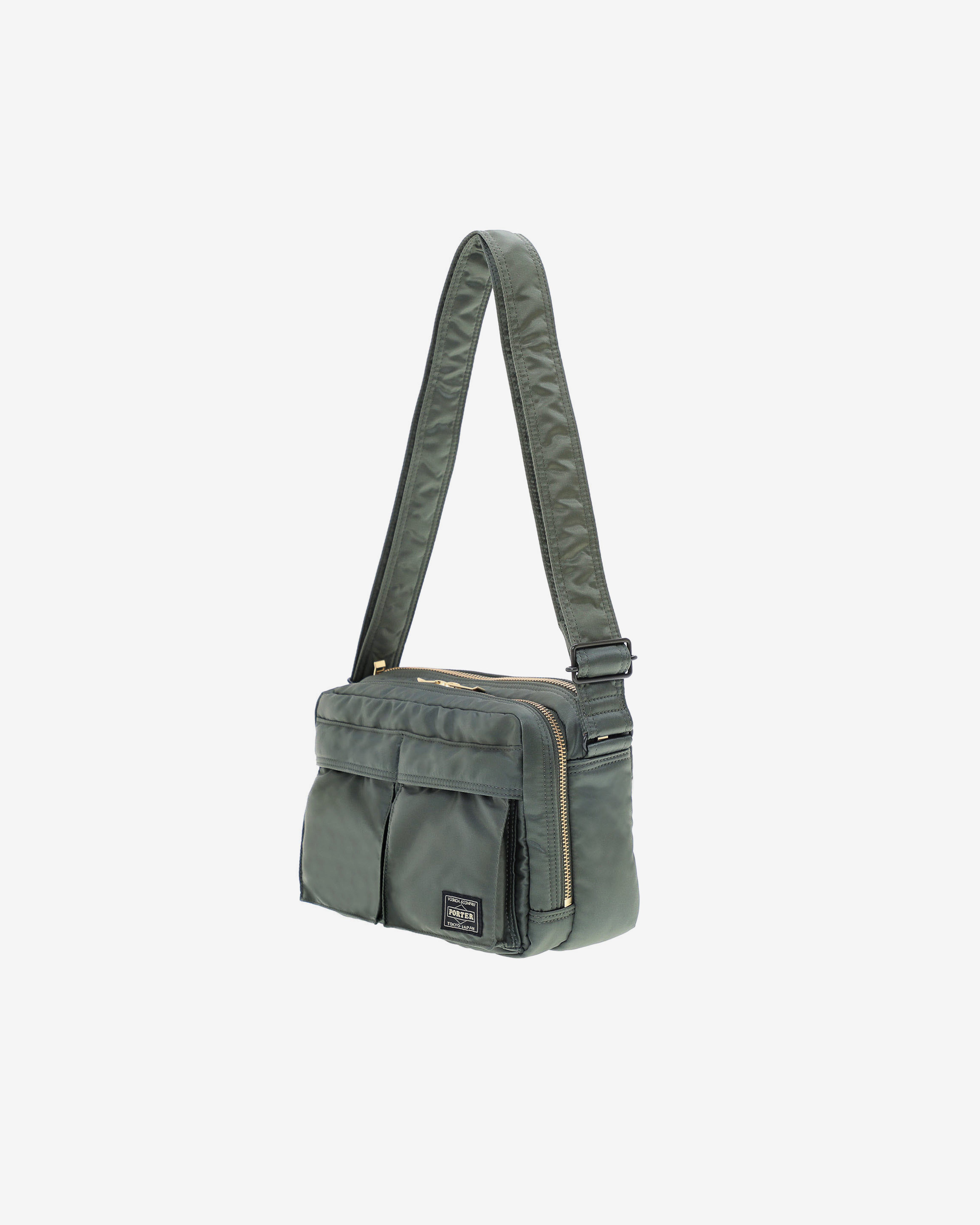 Porter Yoshida & Co.: Tanker Sling Bag w Zip (Green) | Dover