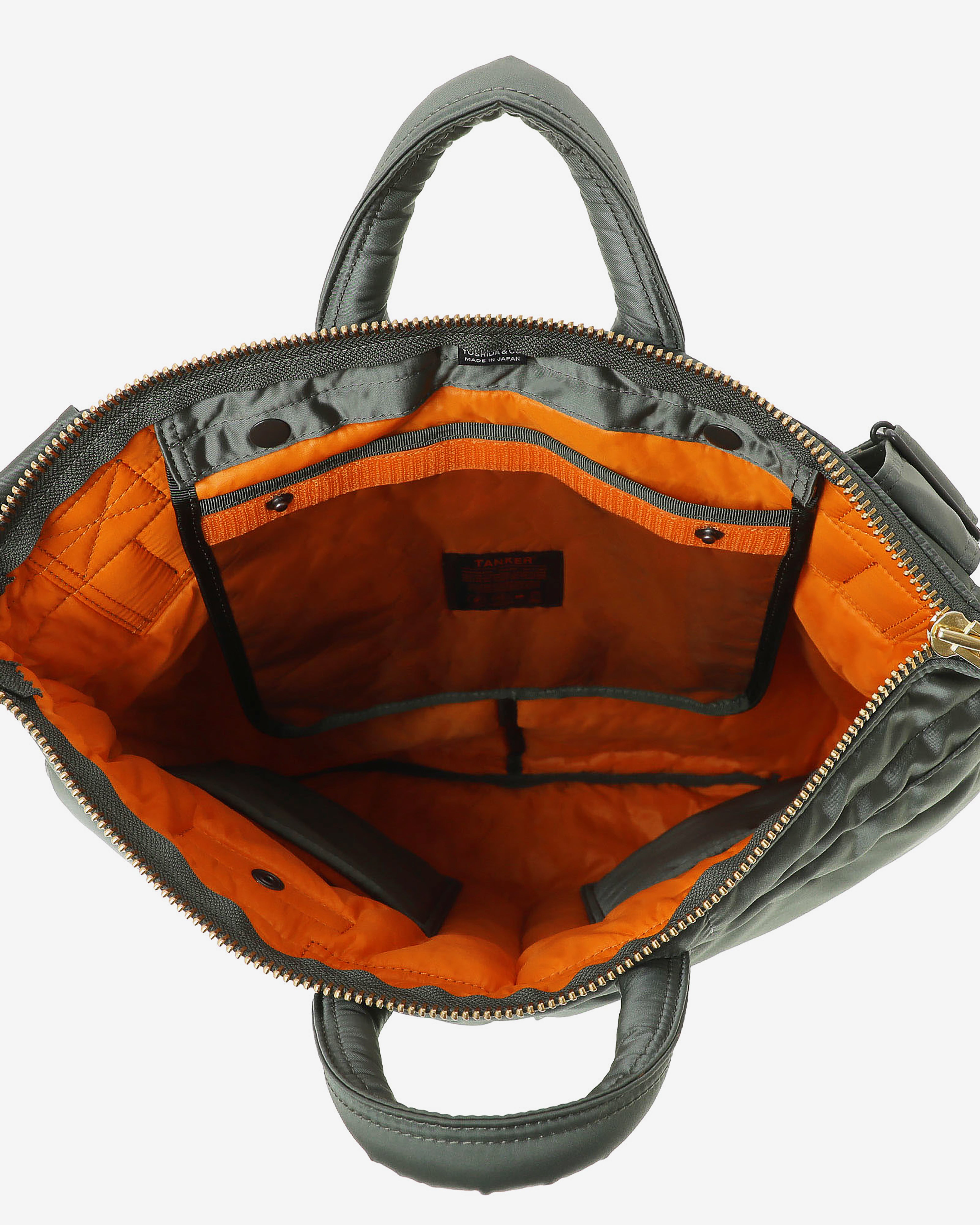 Porter Yoshida & Co.: Tanker Helmet Bag (L) (Green) | Dover Street