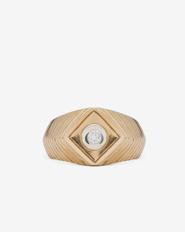 Duffy - Gold Ring With Centre Diamond