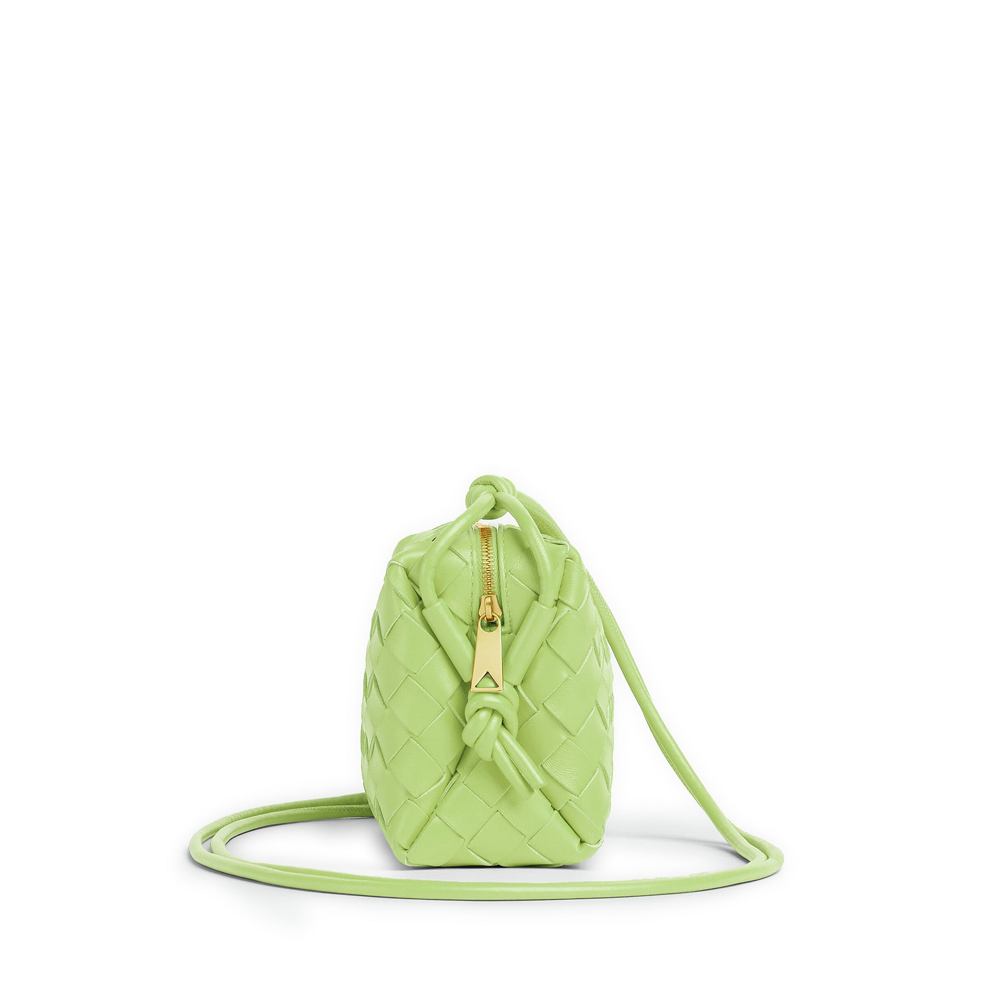 Bottega Veneta Mini Loop Camera Bag - Green - Woman - Calfskin