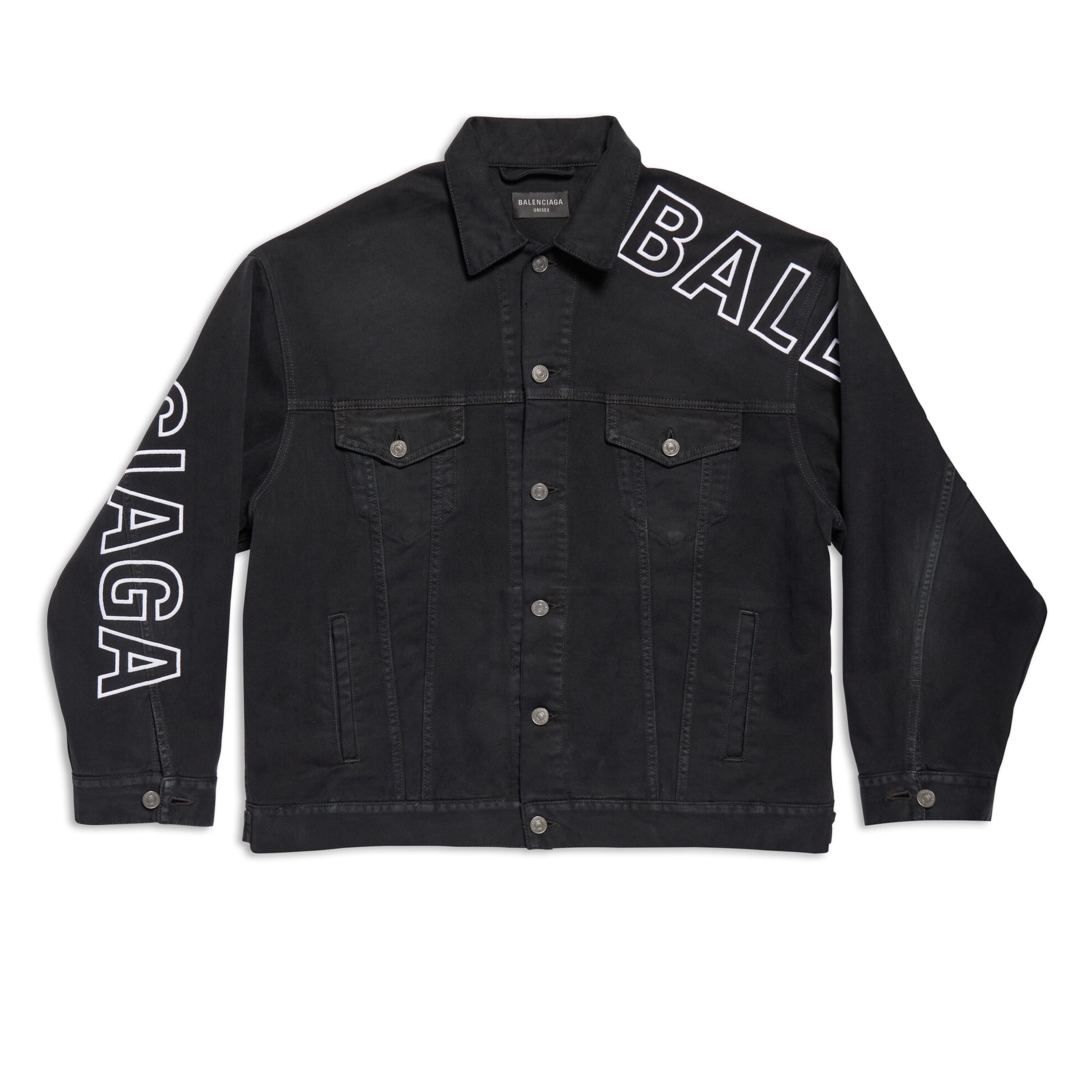 Balenciaga denim hot sale jacket black