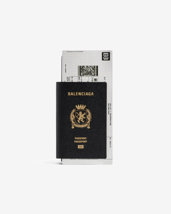 Balenciaga - Men's Passport Long Wallet 1 Ticket - (Black)