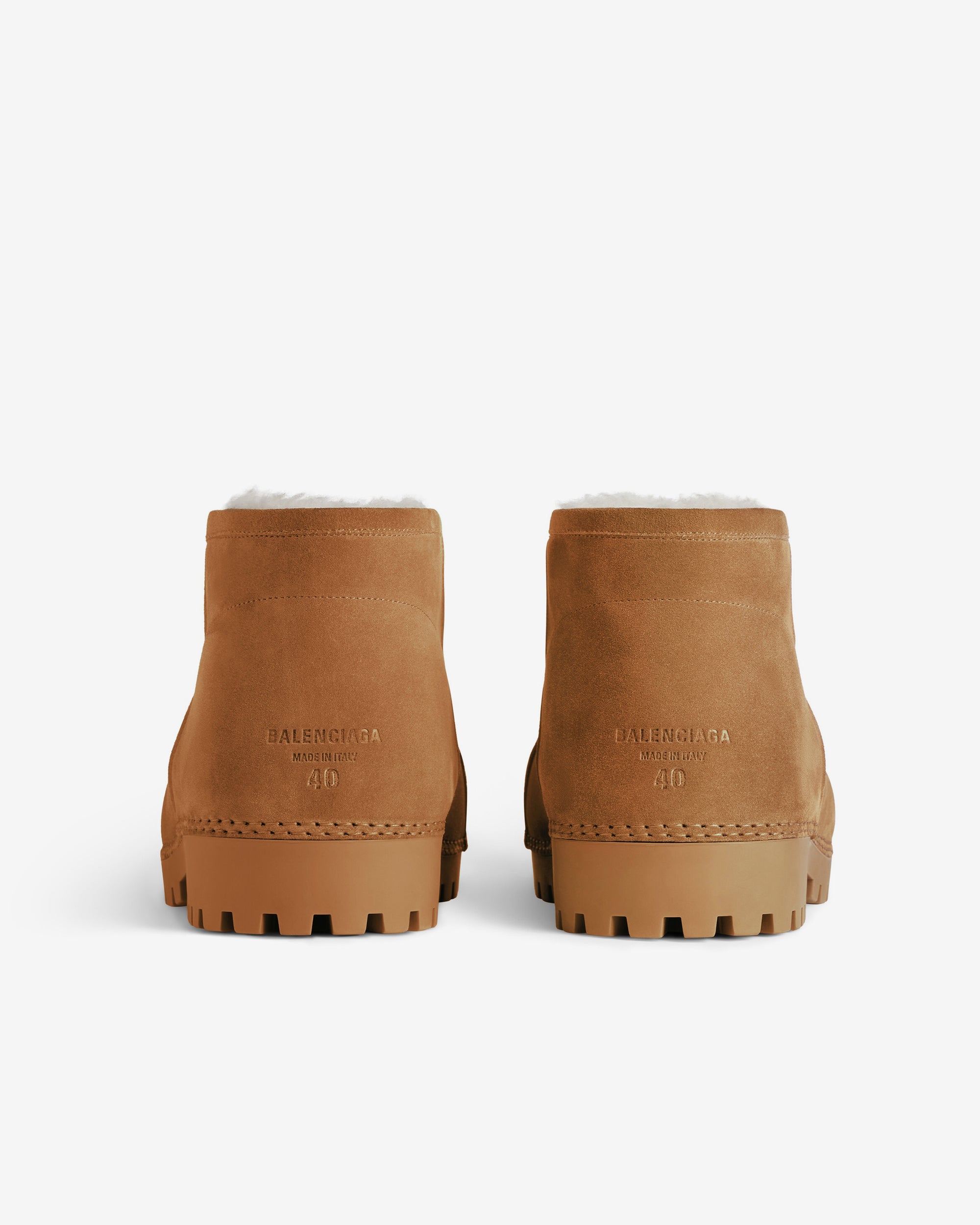 Balenciaga Women’s Alaska Fur Bootie (Brown) - Main Image