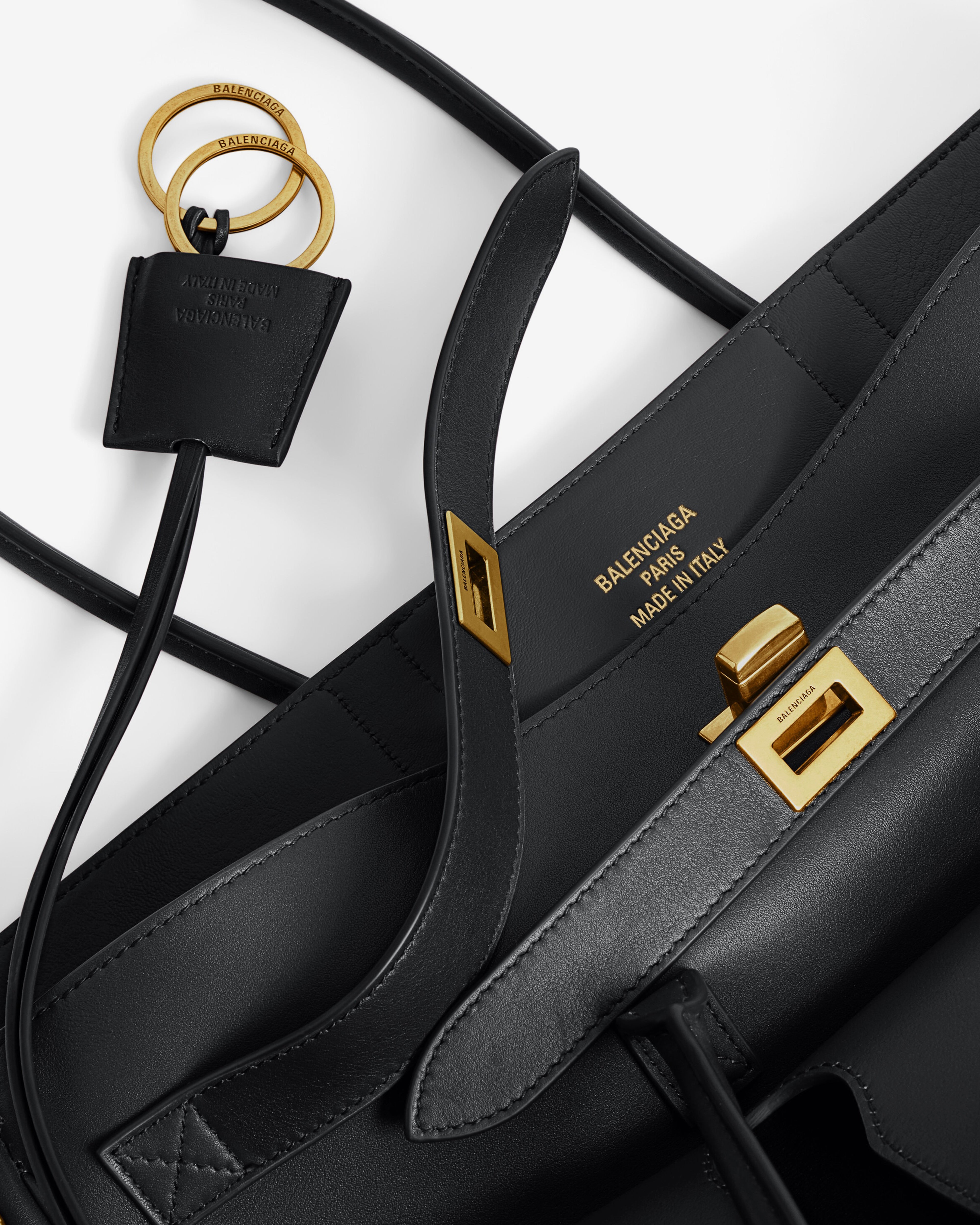 Balenciaga: Bel Air Medium Carry All Bag (Black) | DSML E-SHOP