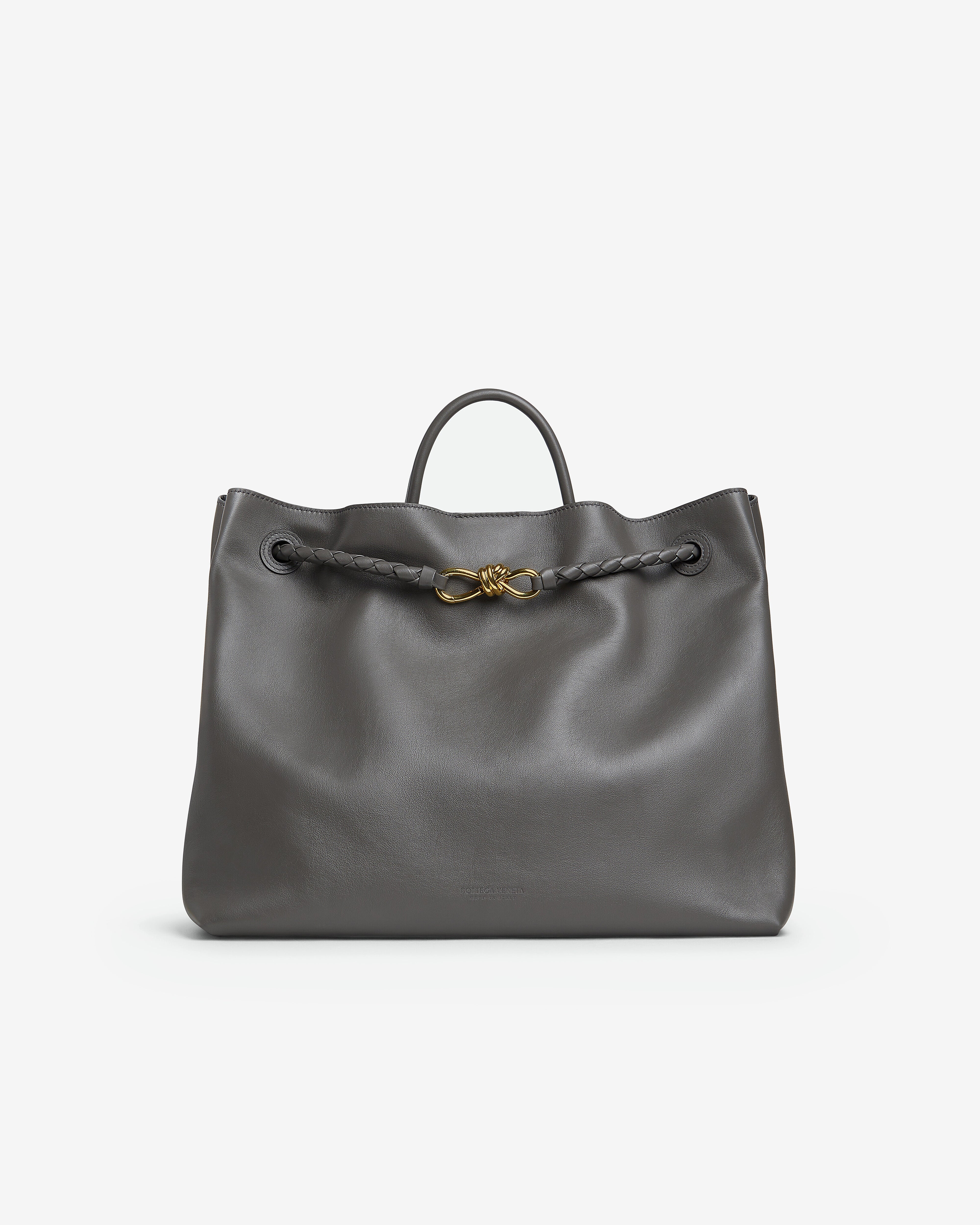 Bottega Veneta: Large Andiamo Bag (Lapilli/Travertine) | DSML E-SHOP
