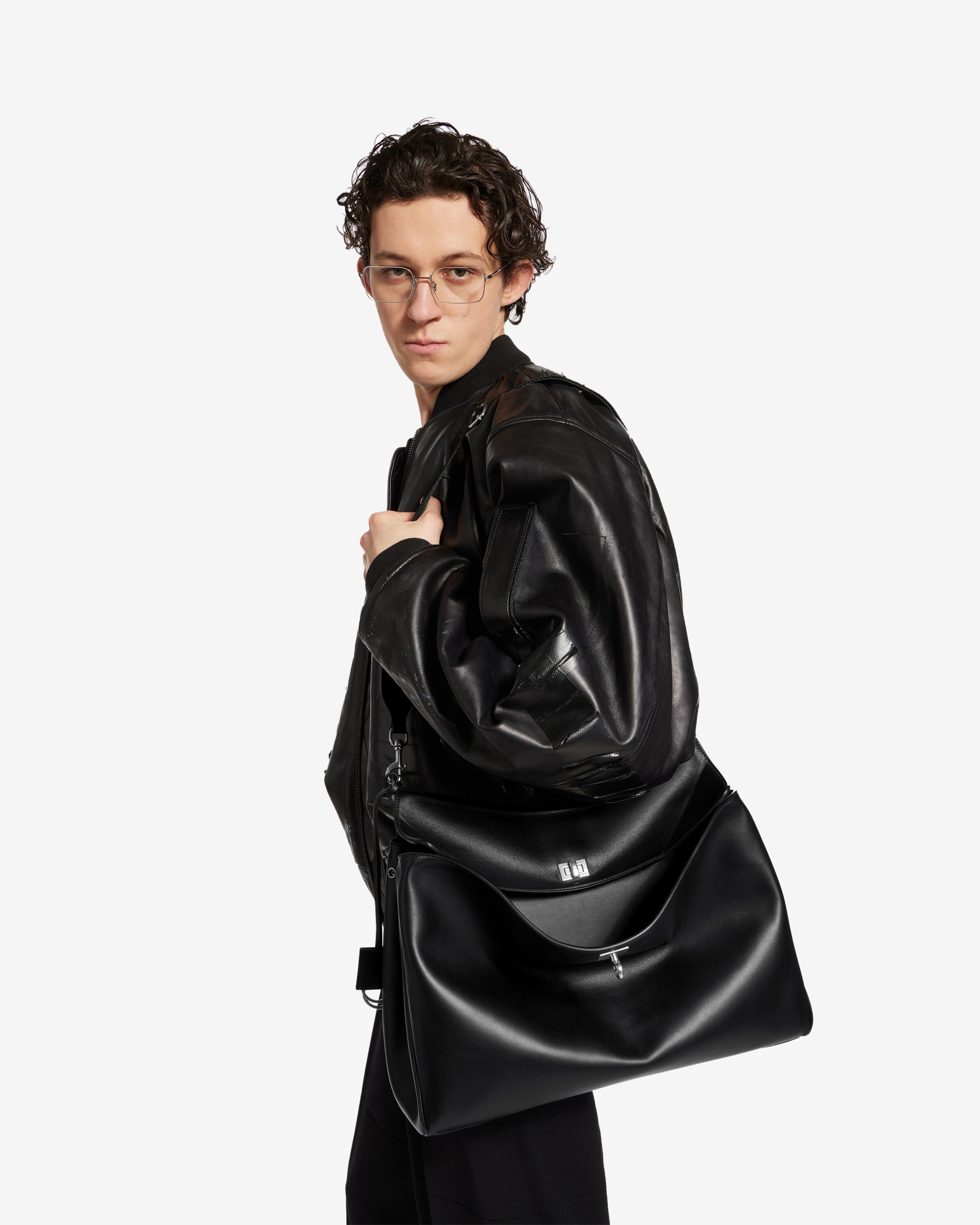 Balenciaga: Rodeo Messenger Bag (Black) | DSML E-SHOP