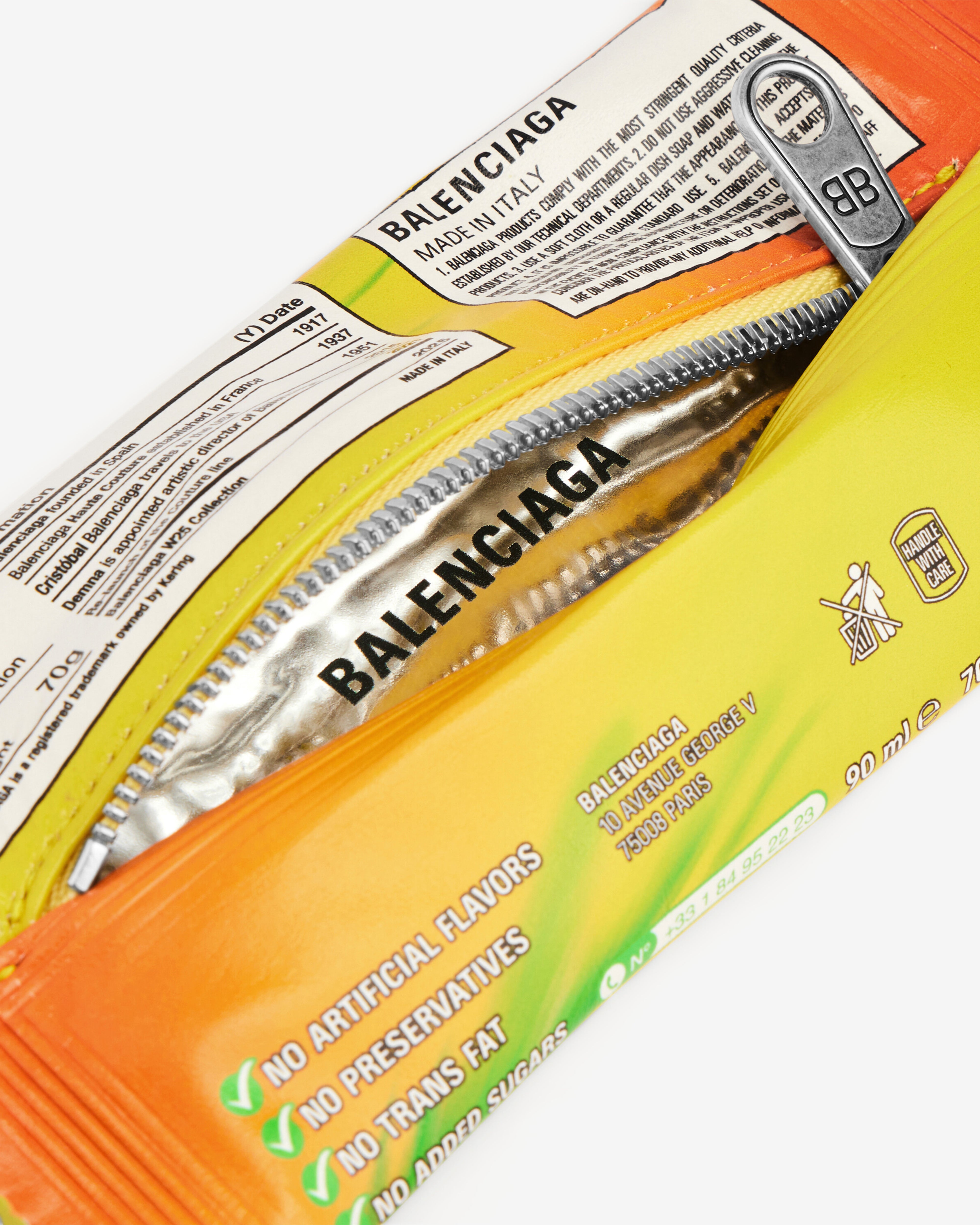 Balenciaga : Men's Keyring Snack Pouch (Yellow) | Dover Street