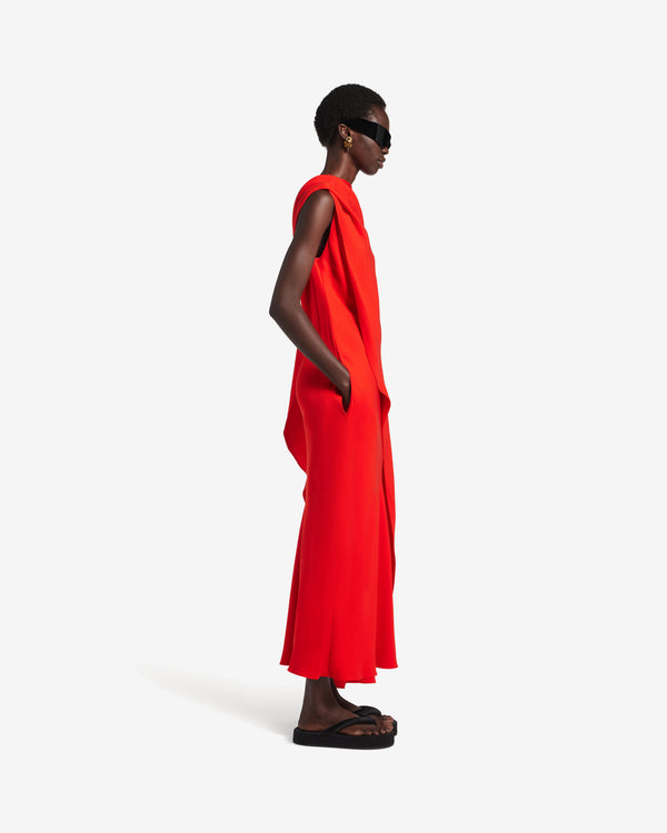 Balenciaga - Women's Draped Dress - (Red)