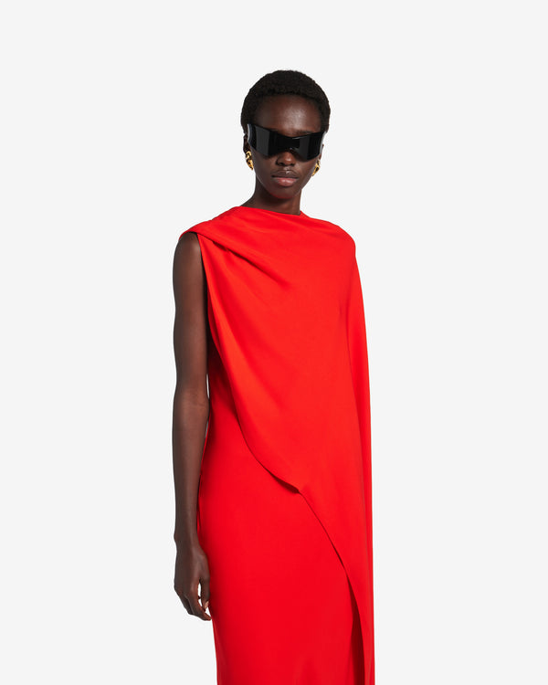 Balenciaga - Women's Draped Dress - (Red)