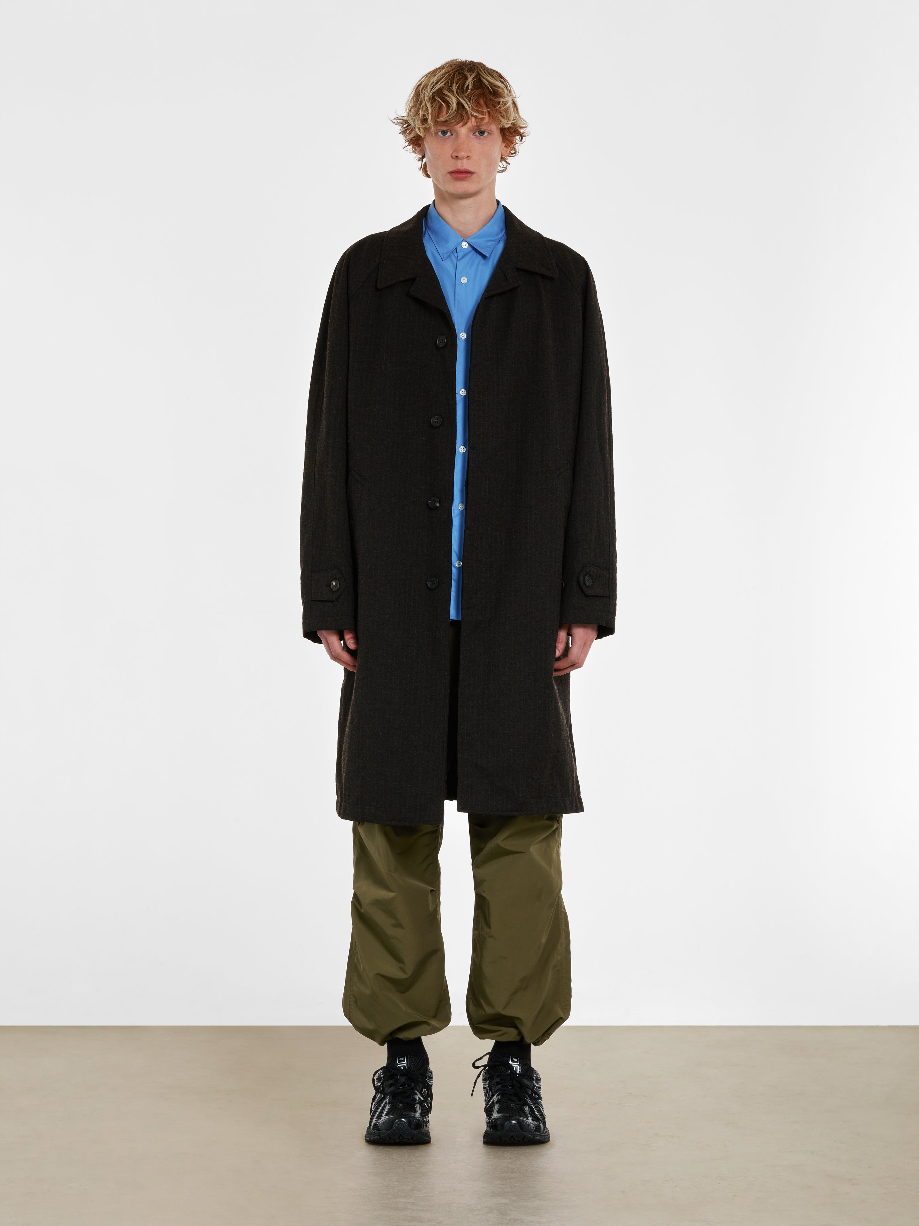 Comme des Garçons Homme - Men’s Wool Mac Coat - (Brown)