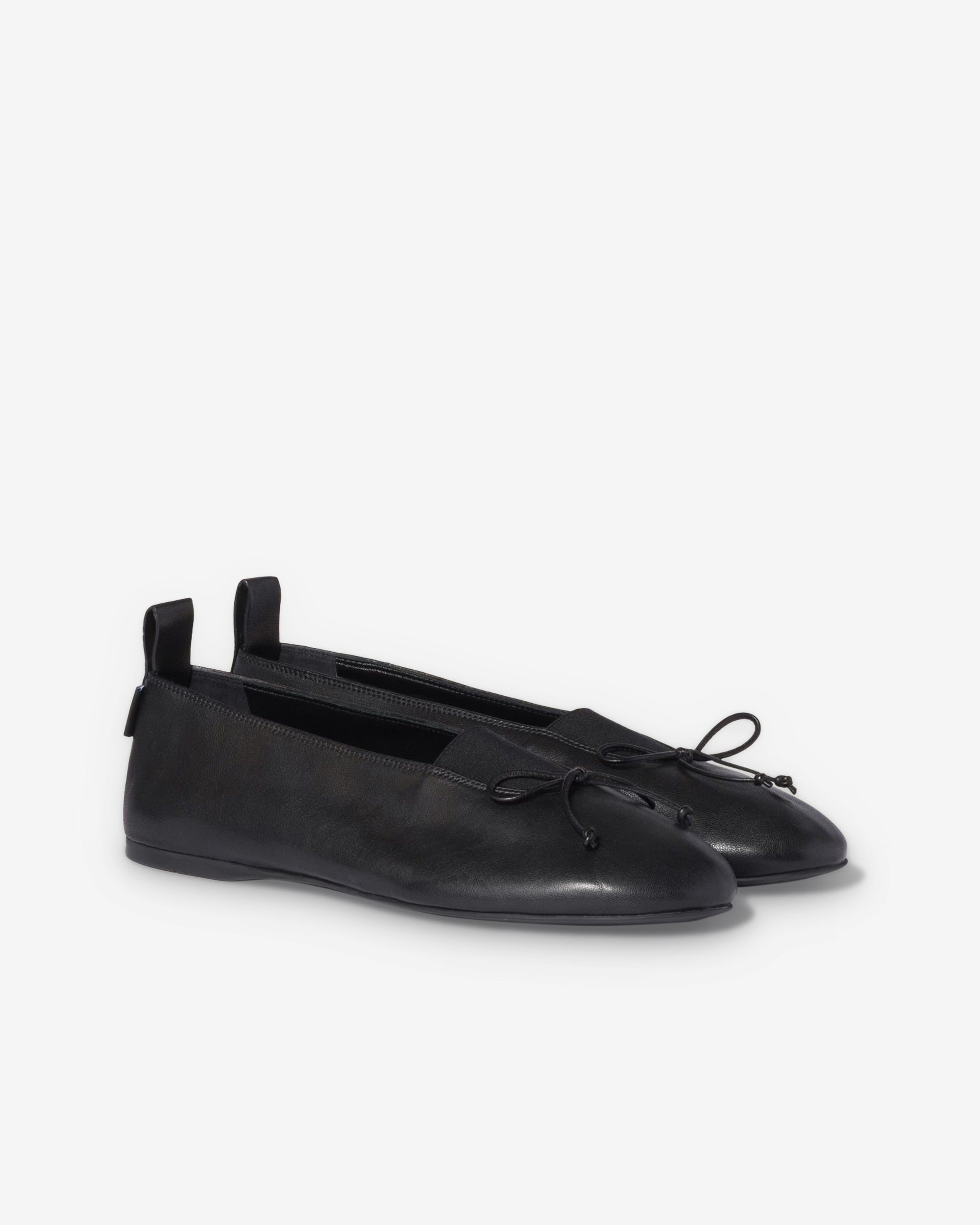 Miu Miu - Women’s Élan Nappa Leather Ballerinas - (Black) view 2, Click to Zoom in