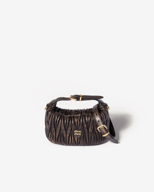 Miu Miu - Women's Matelassé Nappa Leather Mini-bag - (Coffee)