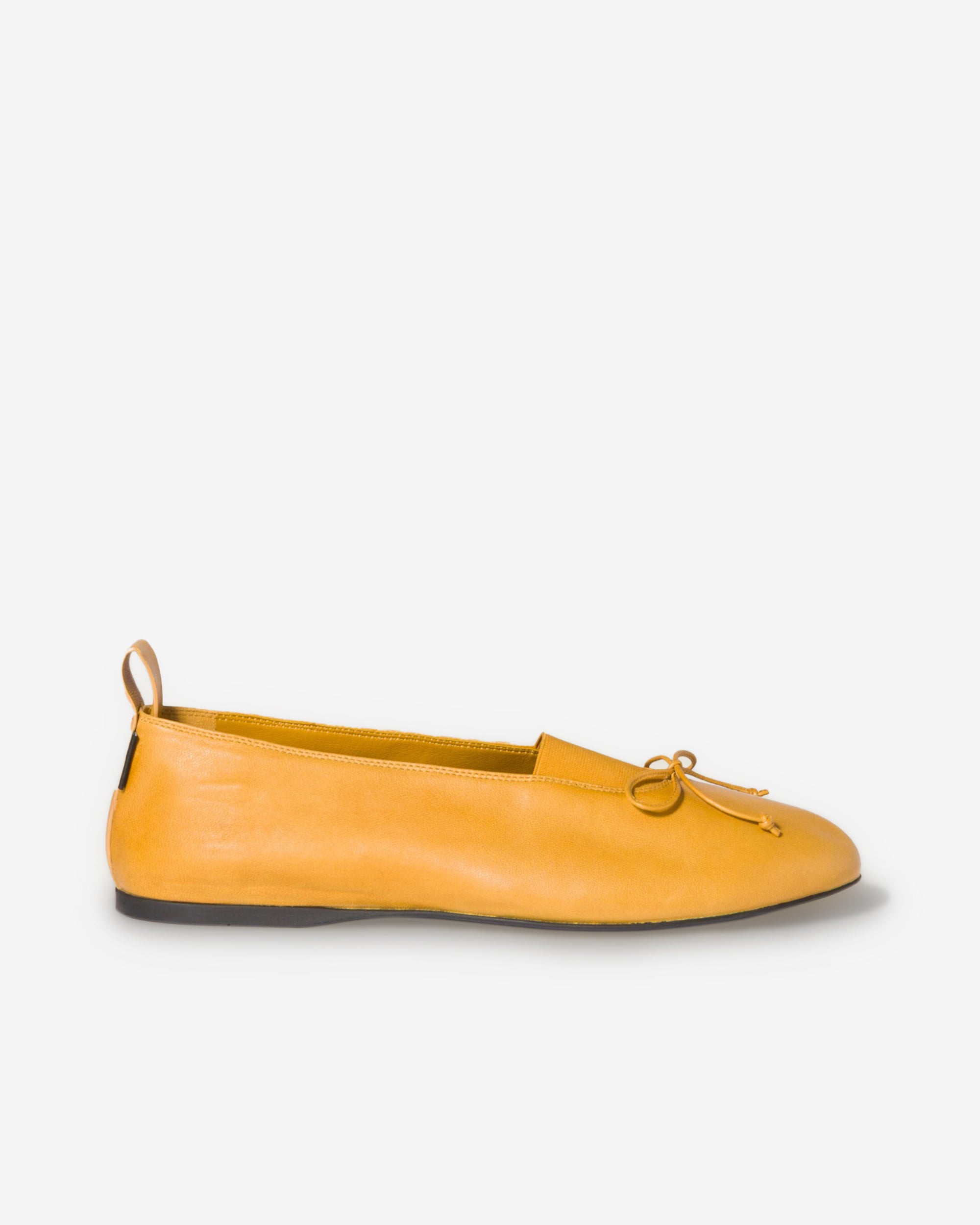 Miu Miu - Women’s Élan Nappa Leather Ballerinas - (Sunny Yellow) view 1, Click to Zoom in