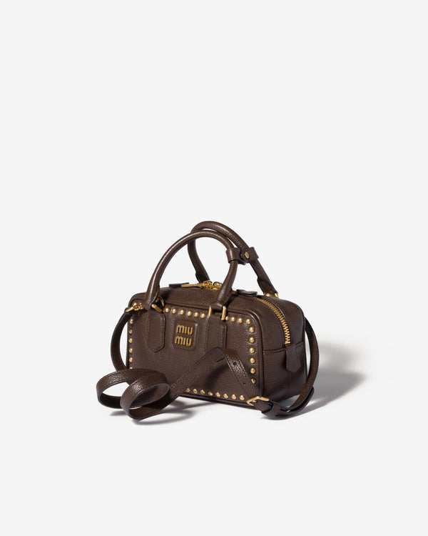 Miu Miu - Arcadie Studded Leather Bag - (Mahoghany)