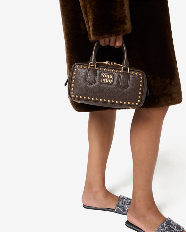 Miu Miu - Arcadie Studded Leather Bag - (Mahoghany)