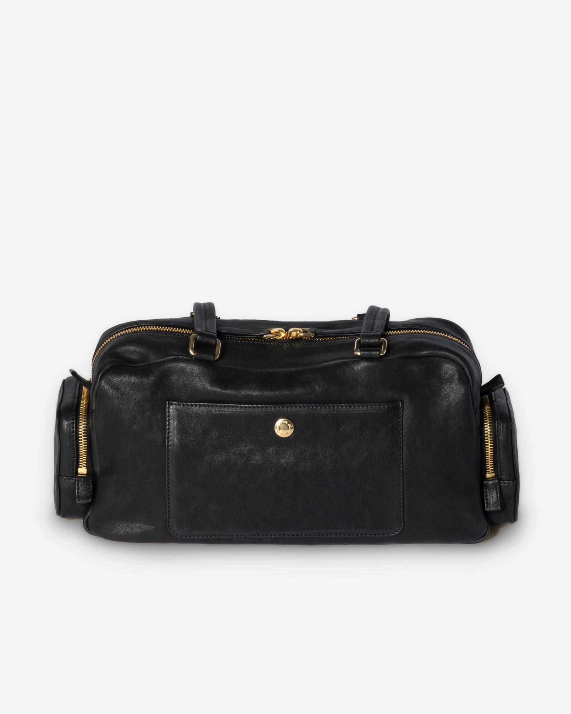Miu Miu - Women’s Pocket Washed Nappa Leather Bag - (Black) view 2, Click to Zoom in