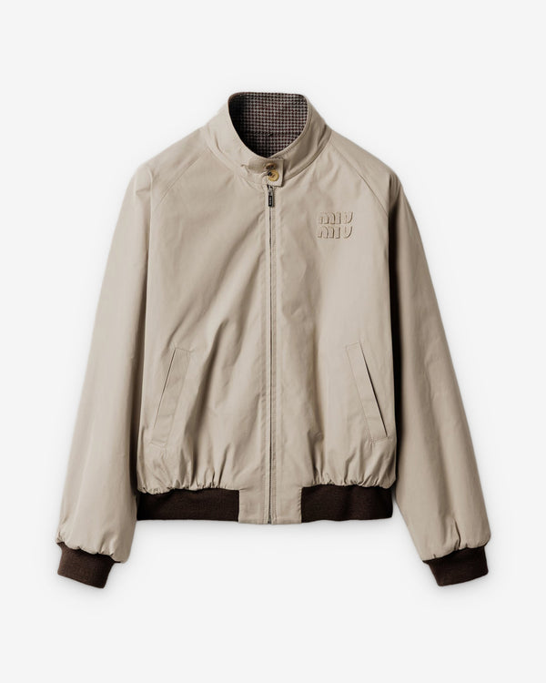 Miu Miu - Women's Reversible Blouson Jacket - (Clay/Cocoa Brown/Gray)