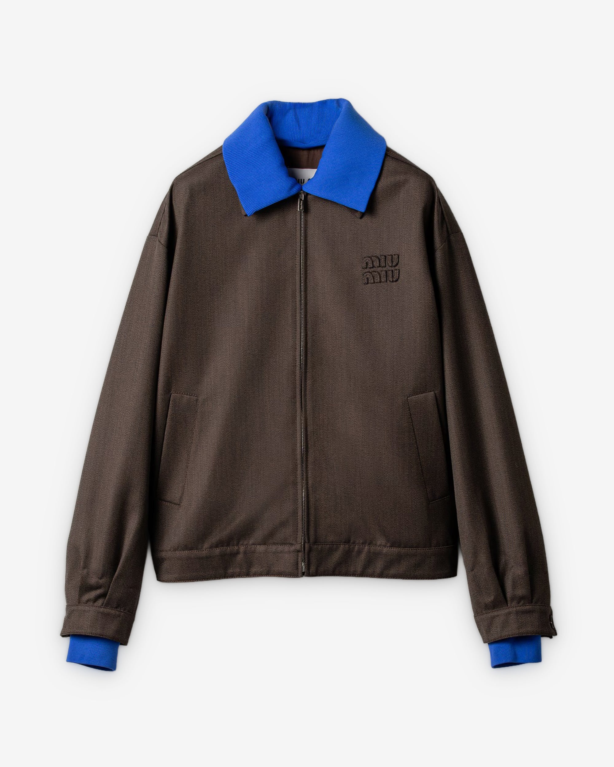 Miu Miu - Women's Cover Fabric Blouson Jacket - (Cocoa Brown) view 1, Click to Zoom in