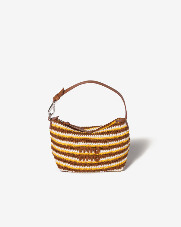 Miu Miu - Women's Crochet Pouch - (Cognac/Yellow)
