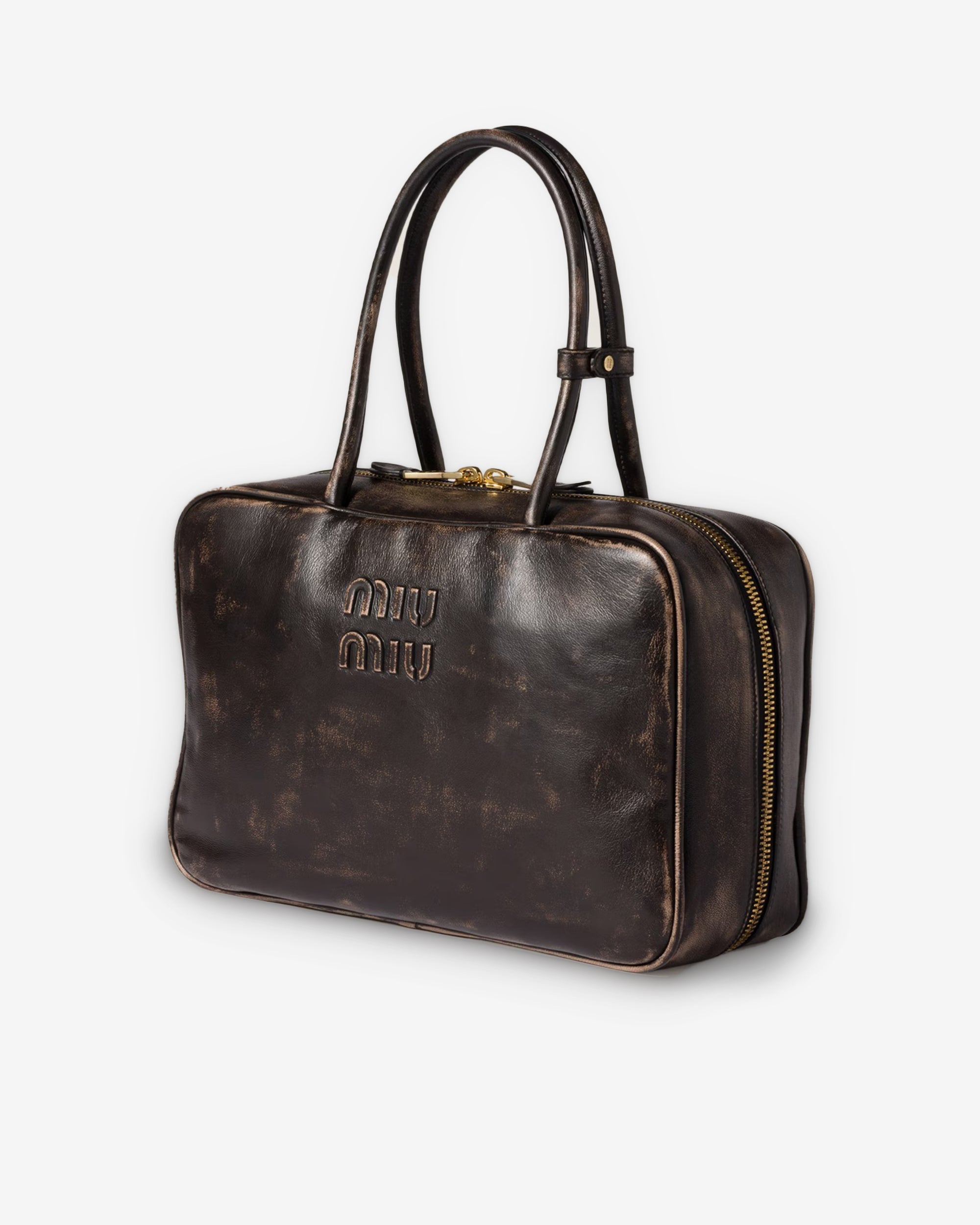 Miu Miu - Women’s Beau Nappa Leather Bag - (Coffee) view 2, Click to Zoom in