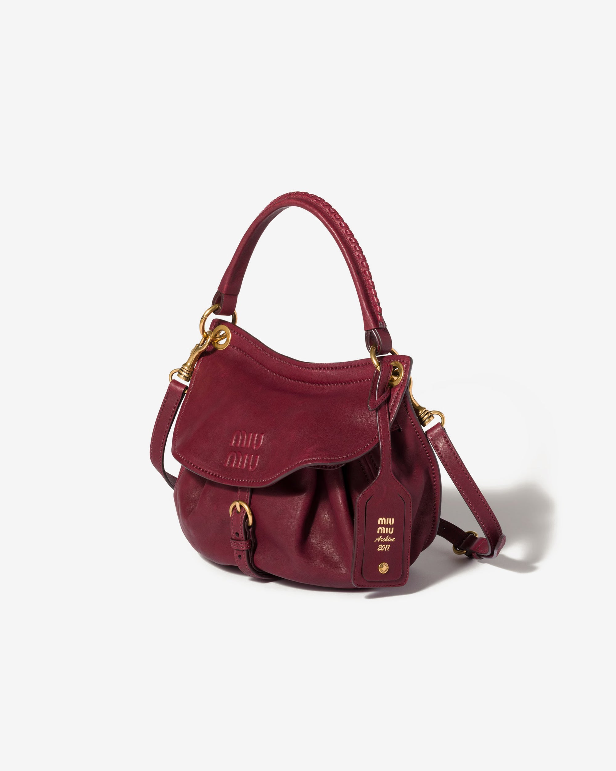 Miu Miu - Rendez-vous Nappa Leather Bag - (Amaranth Red) view 2, Click to Zoom in