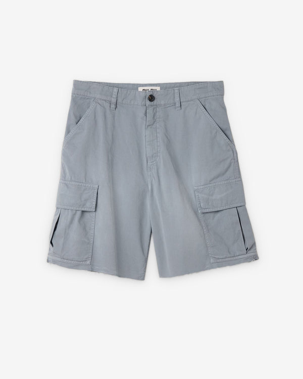 Miu Miu - Women's Old Twill Bermudas - (Steel Gray)