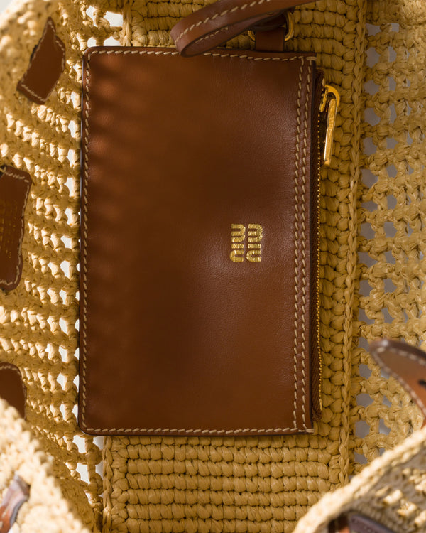 Miu Miu - Women's Raffia Handbag - (Beige/Cognac)
