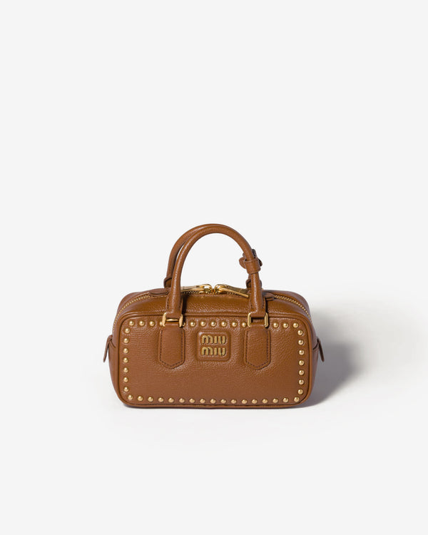 Miu Miu - Arcadie Studded Leather Bag - (Brandy)