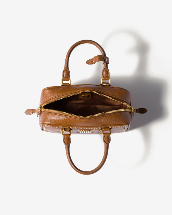 Miu Miu - Arcadie Studded Leather Bag - (Brandy)