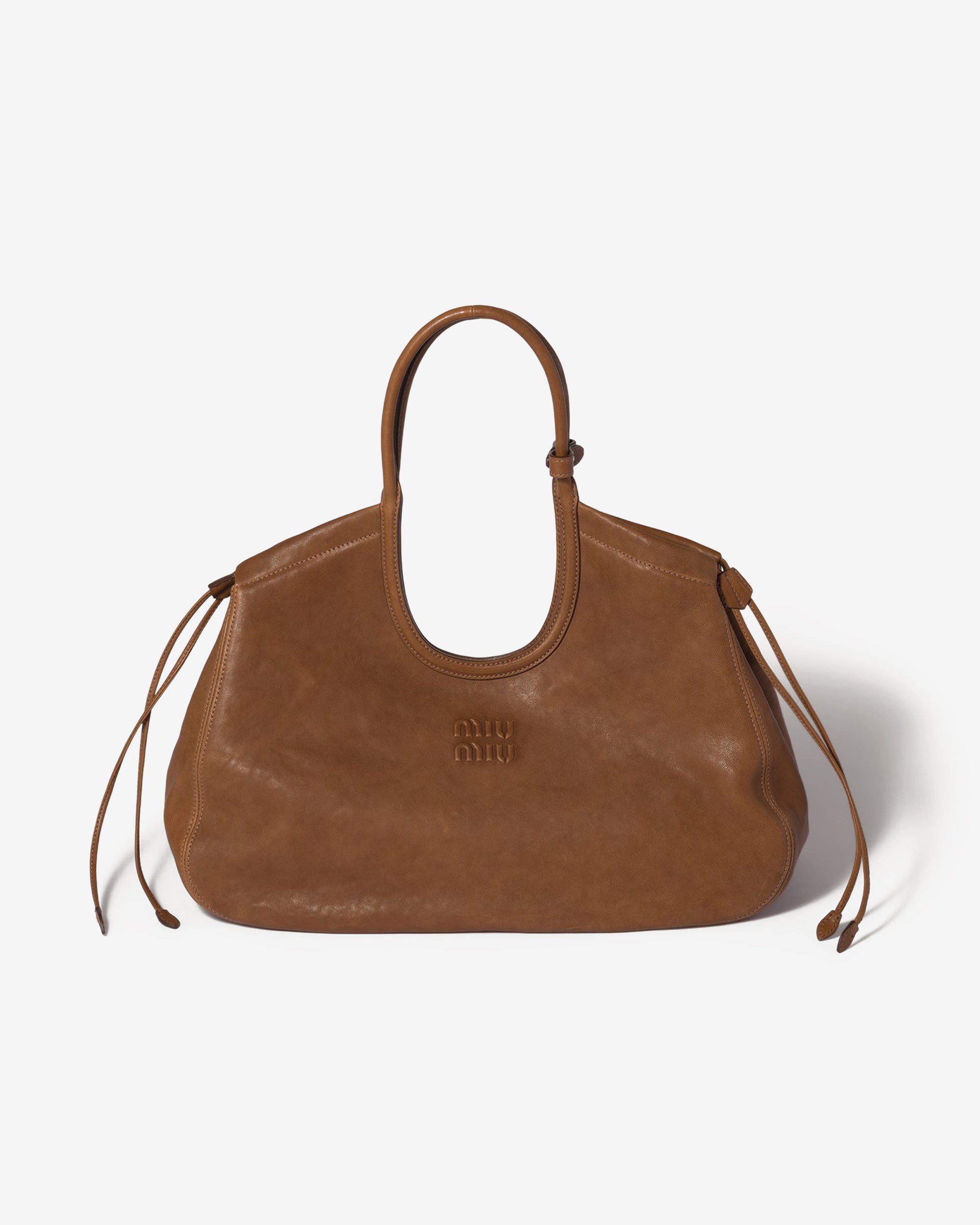 Miu Miu - Ivy Nappa Leather Shopping Bag - (Oak) view 1, Click to Zoom in