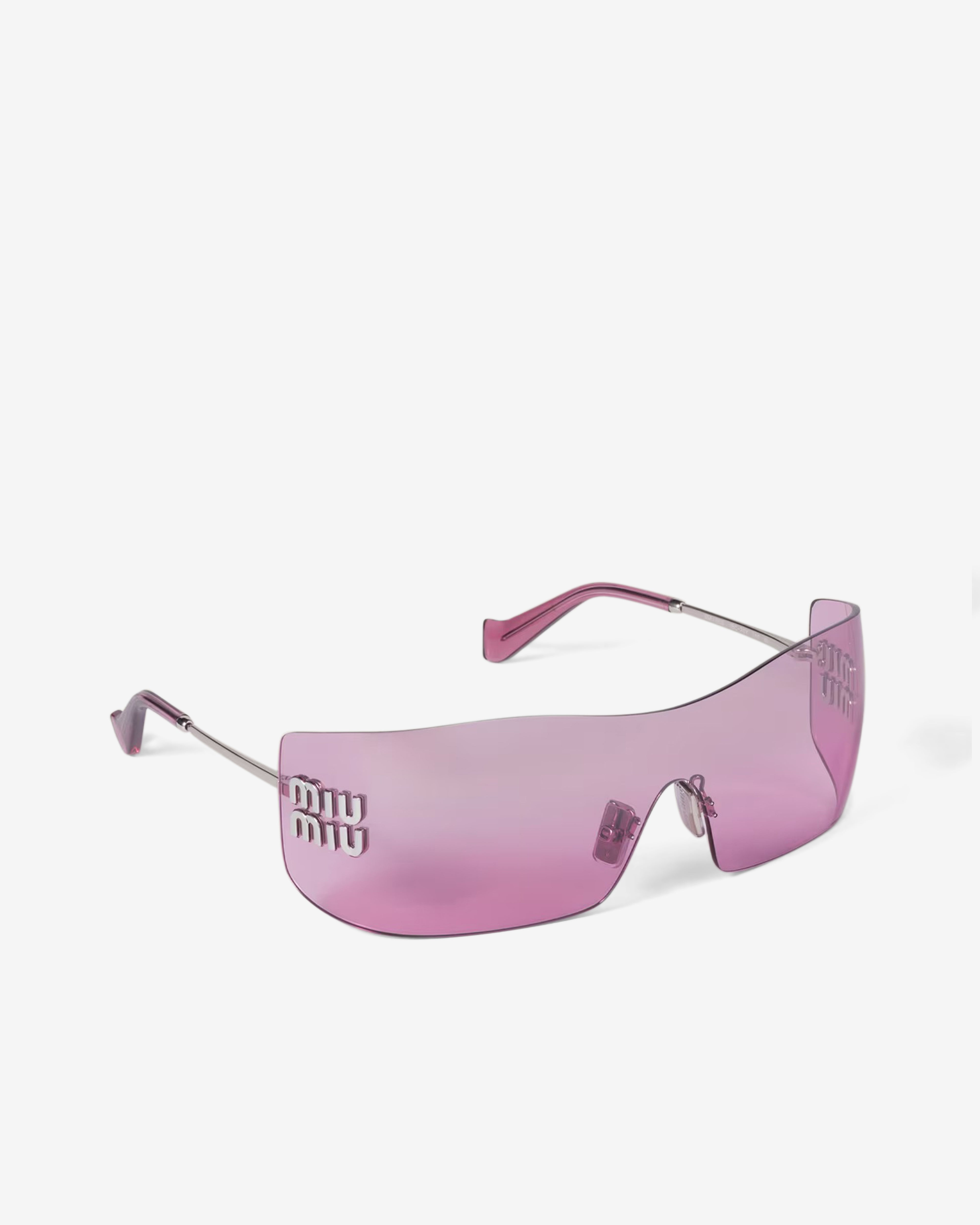 Miu Miu: Women's Aube Sunglasses (Mirrored Gradient Azalea Lenses