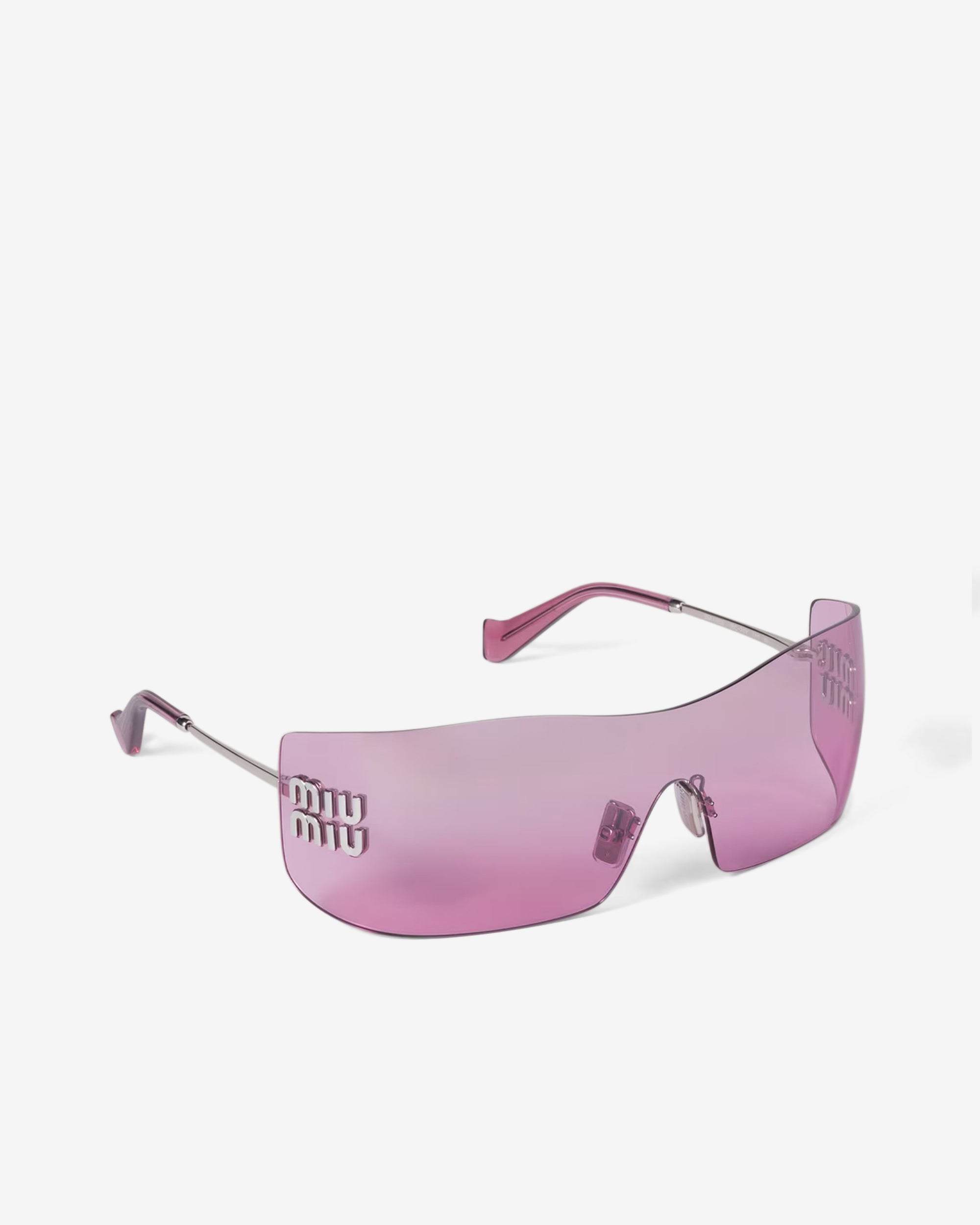 Miu Miu - Women's Aube Sunglasses - (Mirrored Gradient Azalea Lenses) view 2, Click to Zoom in