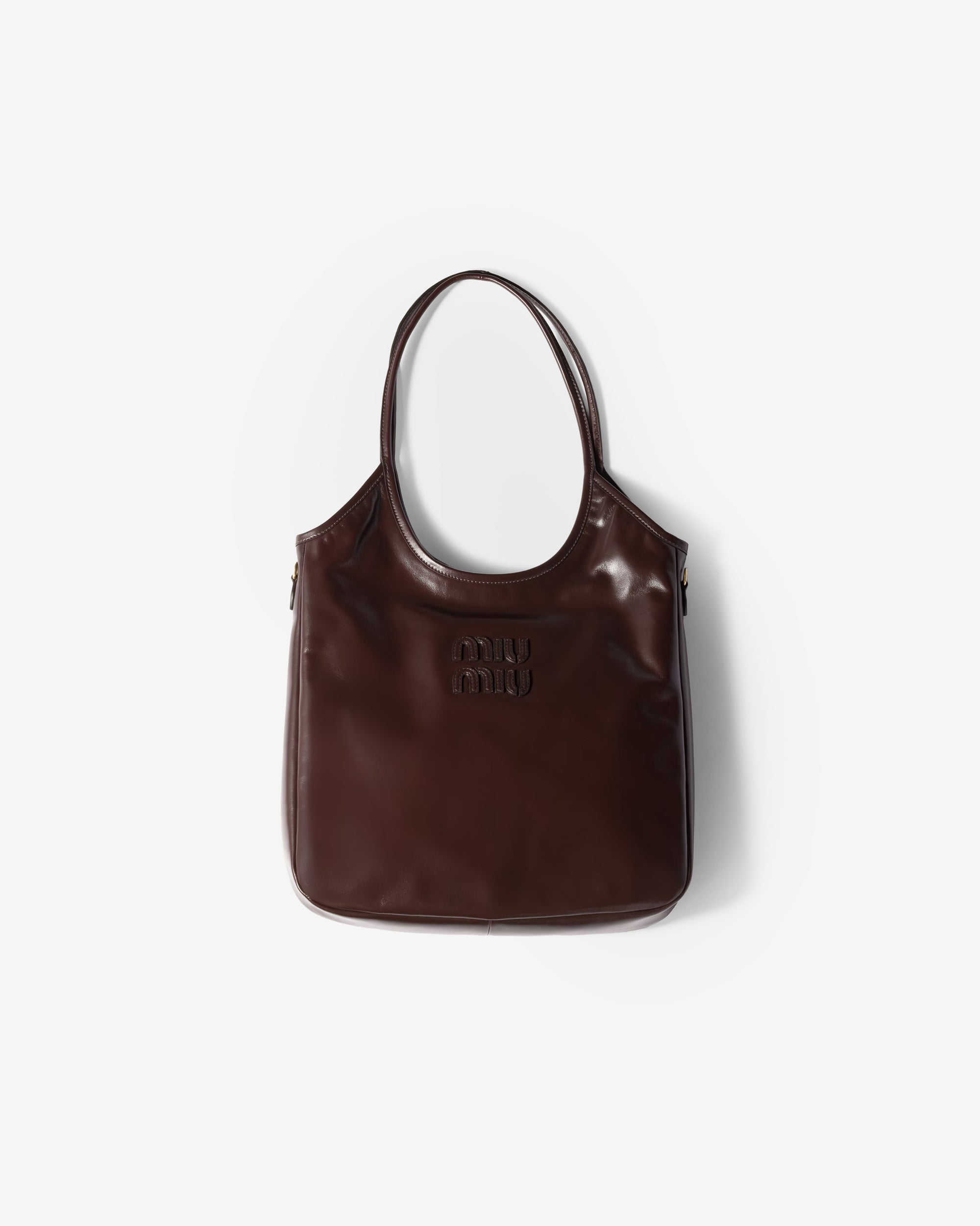 Miu Miu - Women's IVY Leather Bag - (Dark Brown) view 1, Click to Zoom in