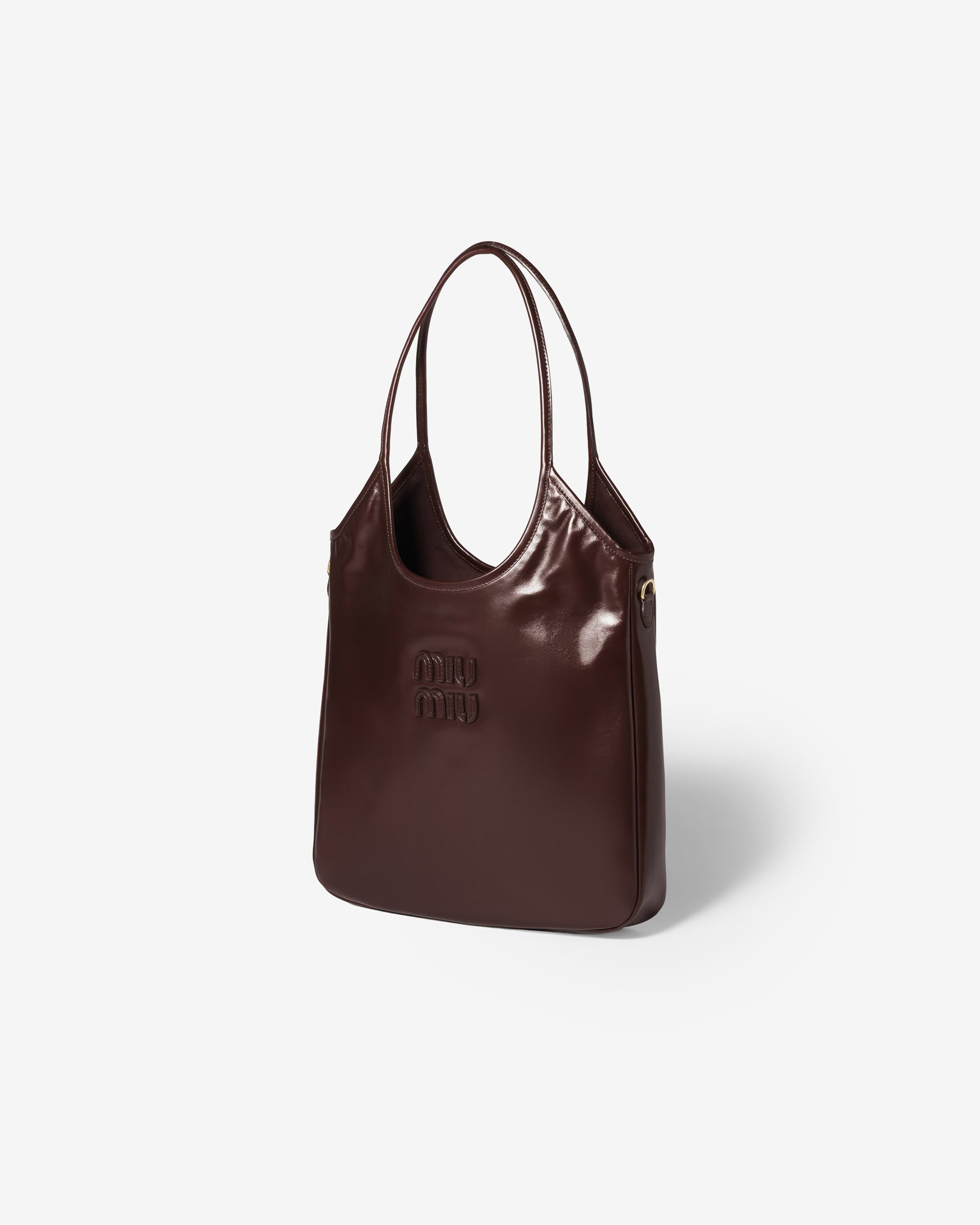 Miu Miu - Women's IVY Leather Bag - (Dark Brown) view 2, Click to Zoom in