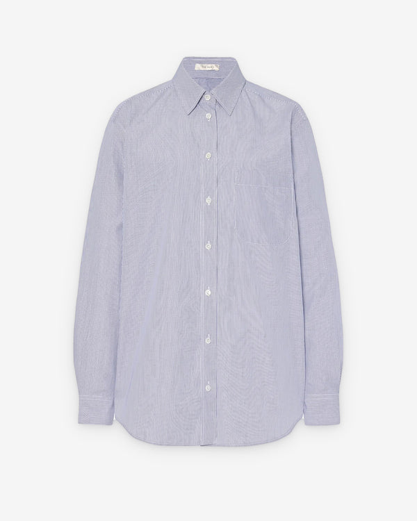 The Row  - Women's Gavina Shirt - (White Blue Stripe)
