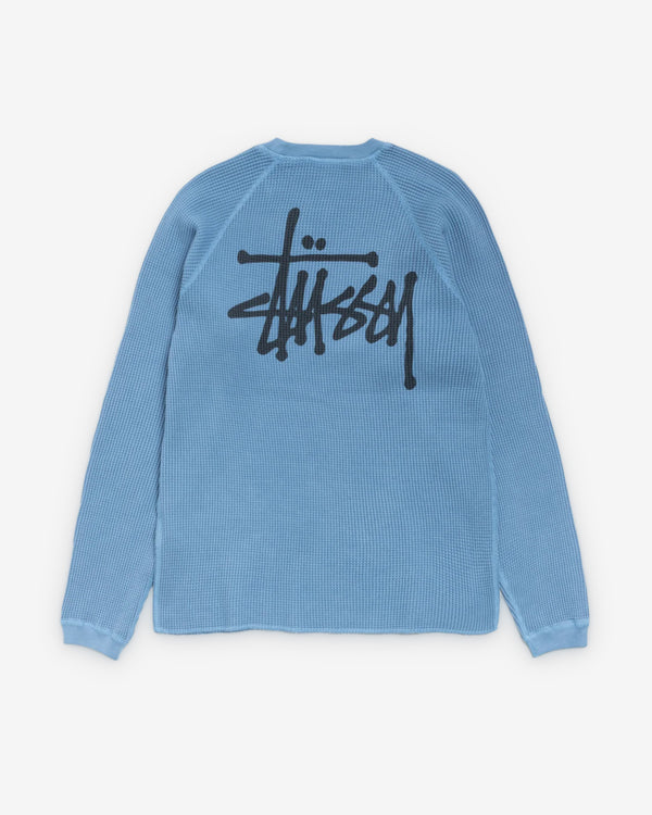 Stüssy - Men's Raglan Thermal Basic Stock - (Dust Blue)