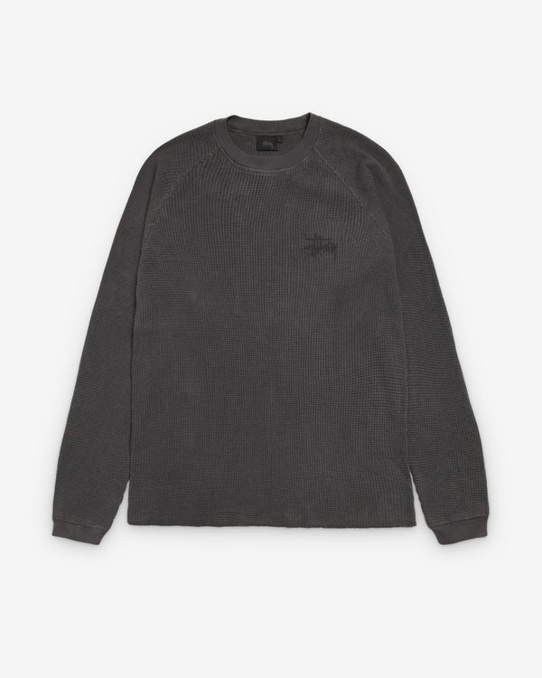 Stüssy - Men's Raglan Thermal Basic Stock - (Washed Black)