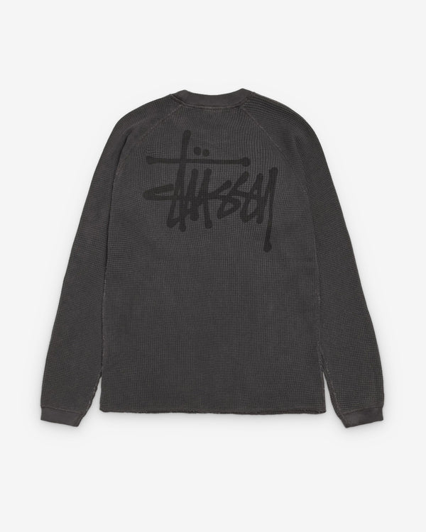 Stüssy - Men's Raglan Thermal Basic Stock - (Washed Black)