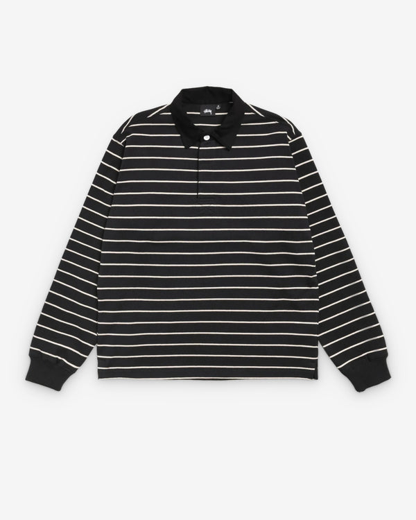 Stüssy - Men's Pin Striped Rugby - (Black)