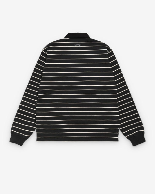 Stüssy - Men's Pin Striped Rugby - (Black)