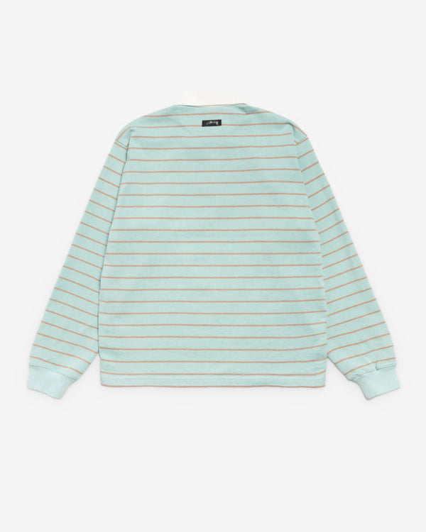 Stüssy - Men's Pin Striped Rugby - (Blue)