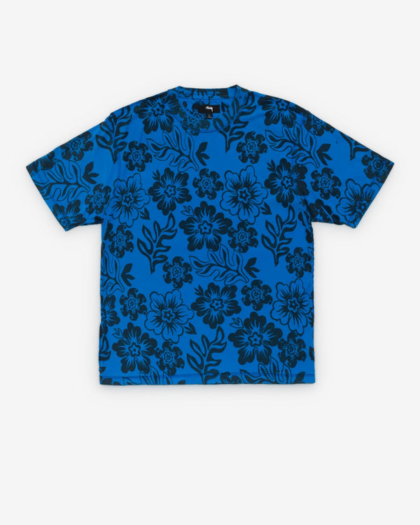 Stüssy - Men's Lazy Floral Tee - (Sports Blue)