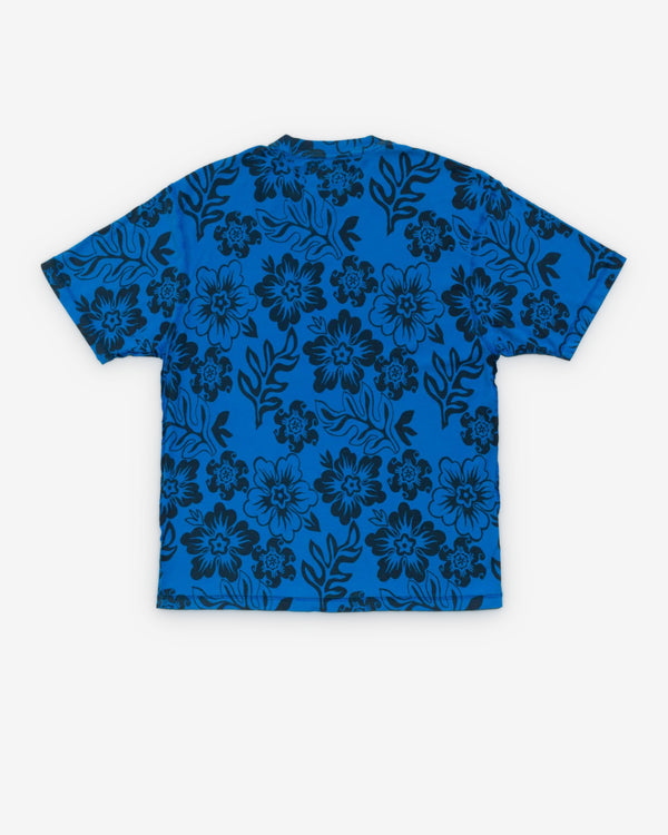Stüssy - Men's Lazy Floral Tee - (Sports Blue)
