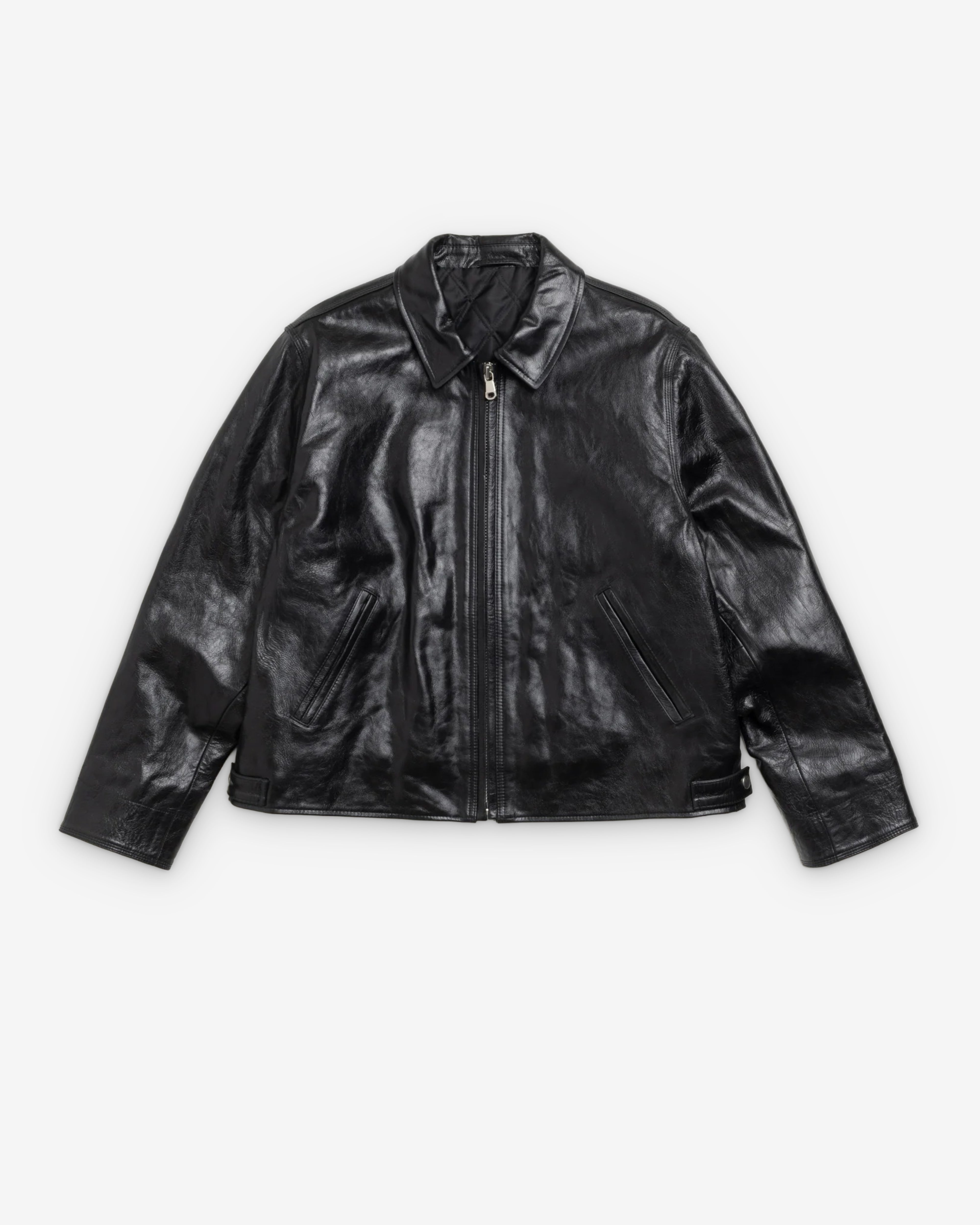 Stussy: Men's Garage Jacket Leather (Black) | Dover Street Market