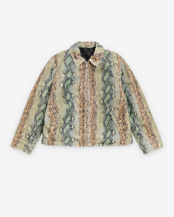Stussy - Men's Garage Jacket Leather - (Snake)