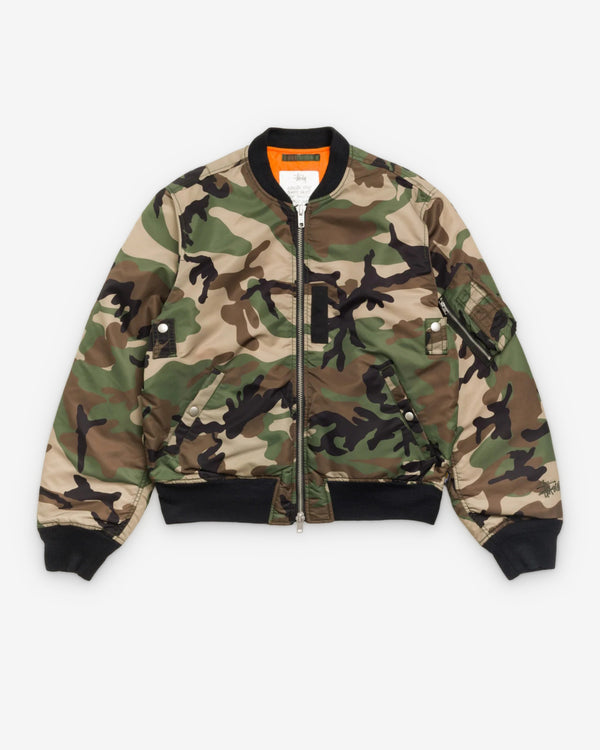 Stüssy - Men's MA-1 Bomber - (Woodland Camo)