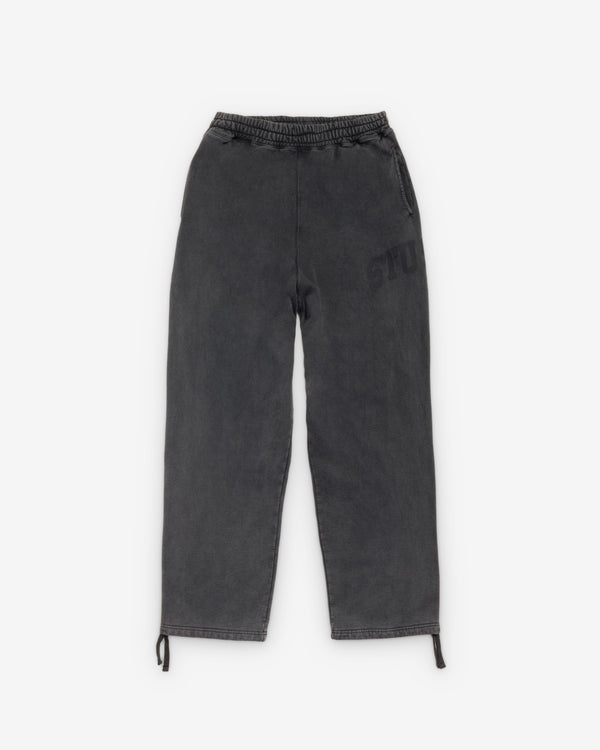 Stüssy - Men's Faded Graphic Fleece Pant - (Washed Black)